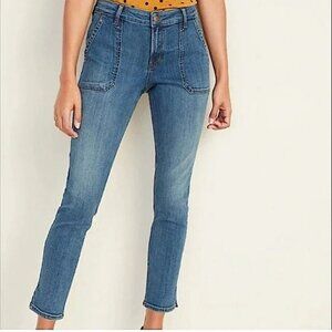 Old Navy Rockstar Super Skinny Utility Ankle Jean